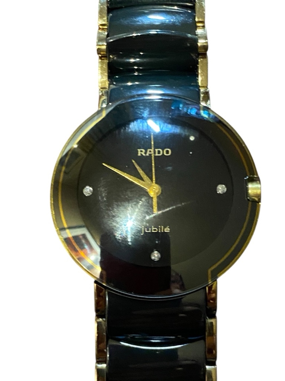 Rado Diastar Jubile black ceramic and diamond Watch circa ‘70s approx